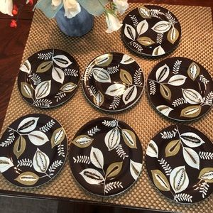 Set of 7 LAURIE GATES BRYANT PARK salad plates